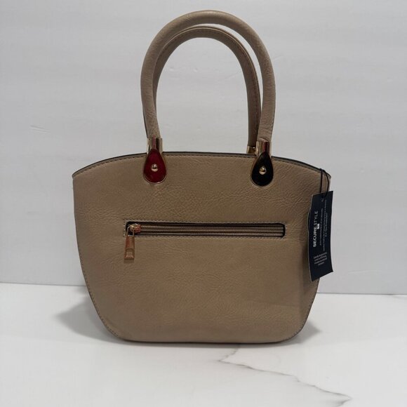 K. Carroll Crossbody Top Handle Convertible Purse RFID Bone Animal Print Lining - Picture 3 of 13